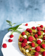 Cookies praliné pistache et framboise