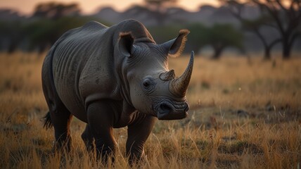 Obraz premium Majestic Rhino, A Gentle Giant