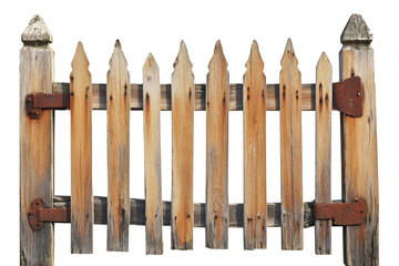 Wooden Fence in Peaceful Garden Setting