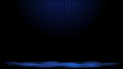 Dark blue background with soft illuminated waves, creating a calm atmosphere suitable for various artistic and design projects.