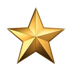 Fototapeta premium golden star isolated on white