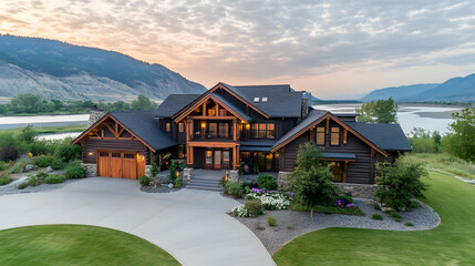 Montana riverfront ranch with Yellowstone views and horse facilities, luxury western estate with fly fishing access