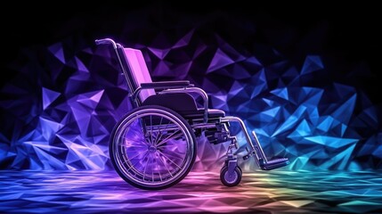 Fototapeta premium Vibrant disability awareness concept with colorful abstract background