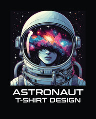 Astronaut Vector T Shirt Design