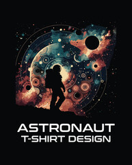 Astronaut Vector T Shirt Design