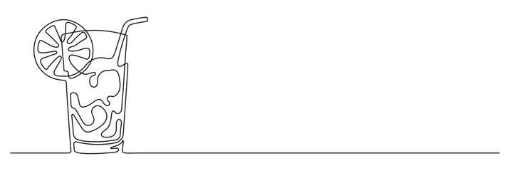 Minimalist design of iced bloody mary cocktail with lemon slice © stockgood