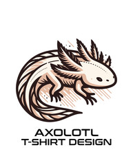Axolotl Vector T Shirt Design