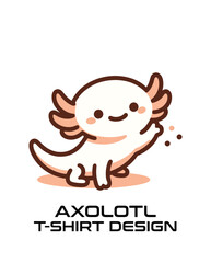 Axolotl Vector T Shirt Design