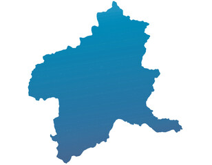 群馬県　地図　青色　グラデーション　イラスト