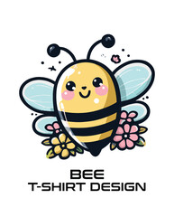 Bee Vector T Shirt Design