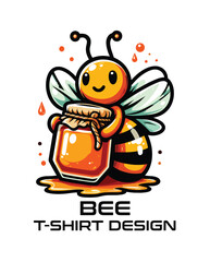 Bee Vector T Shirt Design
