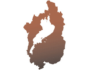 滋賀県　地図　赤色　グラデーション　イラスト
