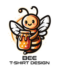 Bee Vector T Shirt Design