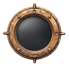 porthole on a wooden table
