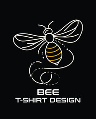 Bee Vector T Shirt Design