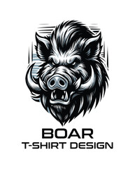 Boar Vector T Shirt Design