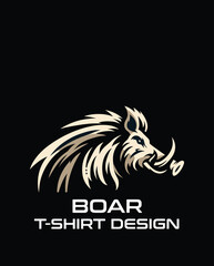 Boar Vector T Shirt Design