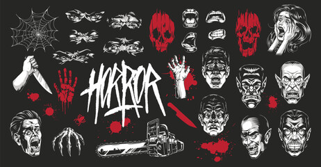 Horror-themed illustrations collection
