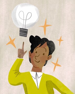 Man with a idea