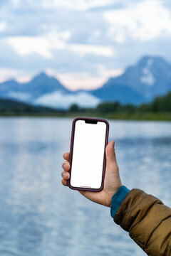 Mockup blank phone screen