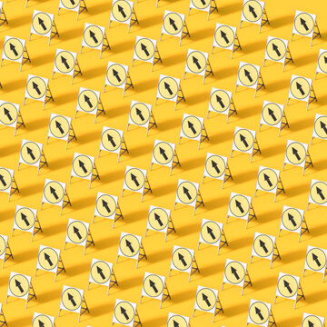 Yellow road sign
