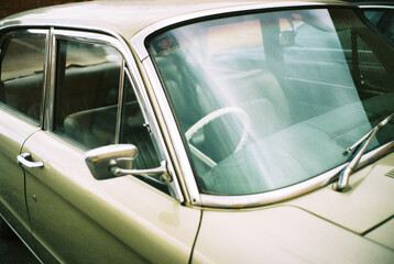 Class vintage car shot on film