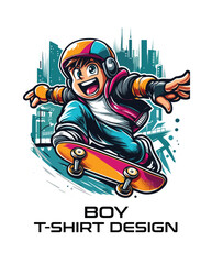 Boy Vector T Shirt Design