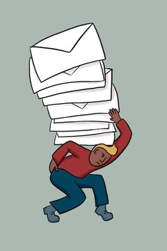 Business concept excessive workload