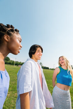 Cheerful teens