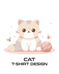 Cat Vector T Shirt Design