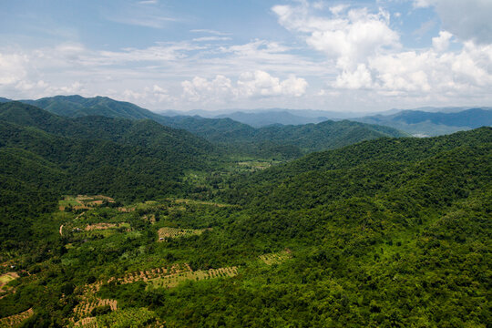 Aerial View Of Countryside In Thailand