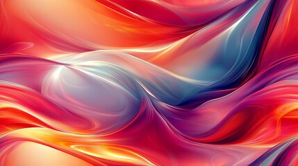 Naklejka premium Vibrant abstract waves of colorful swirls in dynamic motion