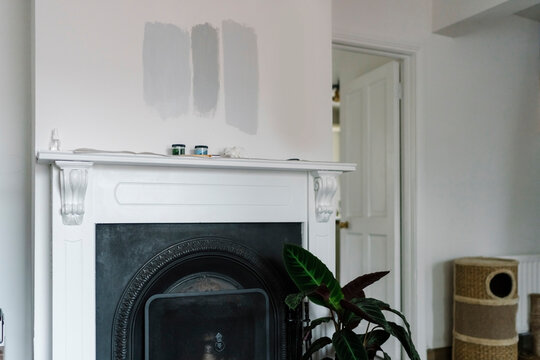 Color Testing on Living Room Wall