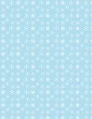 white snowflakes on a blue background