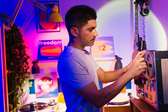 Man with Tape Player