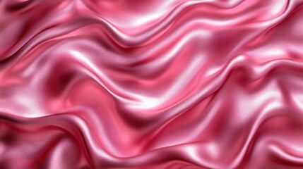 Obraz premium Pink silk fabric with soft, flowing waves.