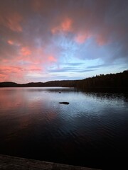 Stunning lake sunset 