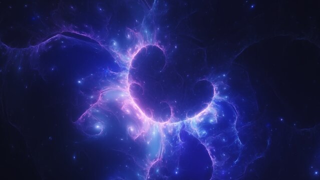 A colourful nebula in deep space