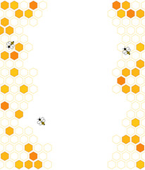 Honeycomb background pattern orange color.  vector Illustration.
