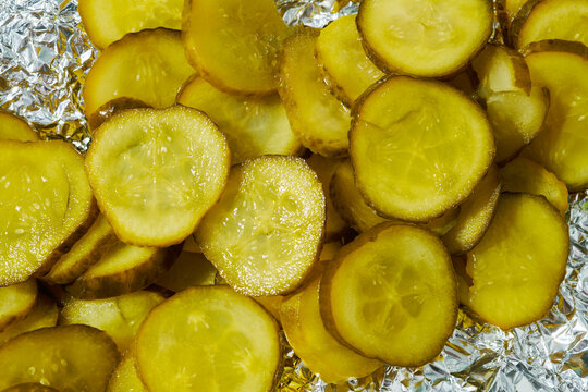 pickled cucumbers sliced