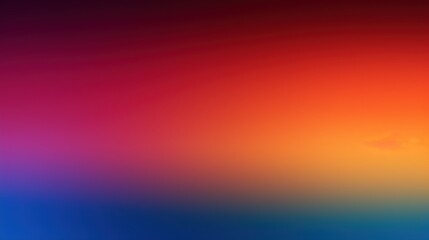 Obraz premium Sunset to Twilight Gradient Background. Smooth Transition from Deep Purple and Blue to Warm Red and Orange Hues. Perfect for Nature, Art, or Technology Themes.