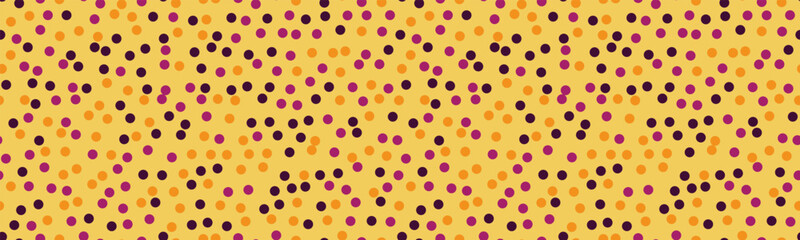 Vector dotted pattern with colorful geometric circles. Perfect for textile, seamless wallpapers, and trendy abstract backgrounds for modern design.