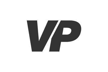 VP Techno Editable Font Logo For Corporate Branding. Bold, Futuristic Design With Unique Typographic Ideas. Minimal Custom Type And Dynamic Letter