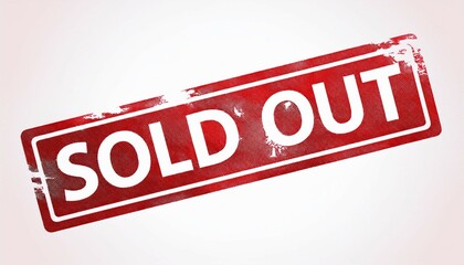 red rectangular stamp marking sold out