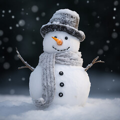 snowman in the snow