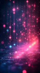 A vibrant abstract display of colorful lights and particles creating a dreamy atmosphere.