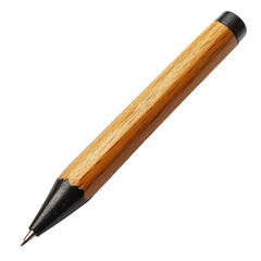 Wooden Pencil on White Background