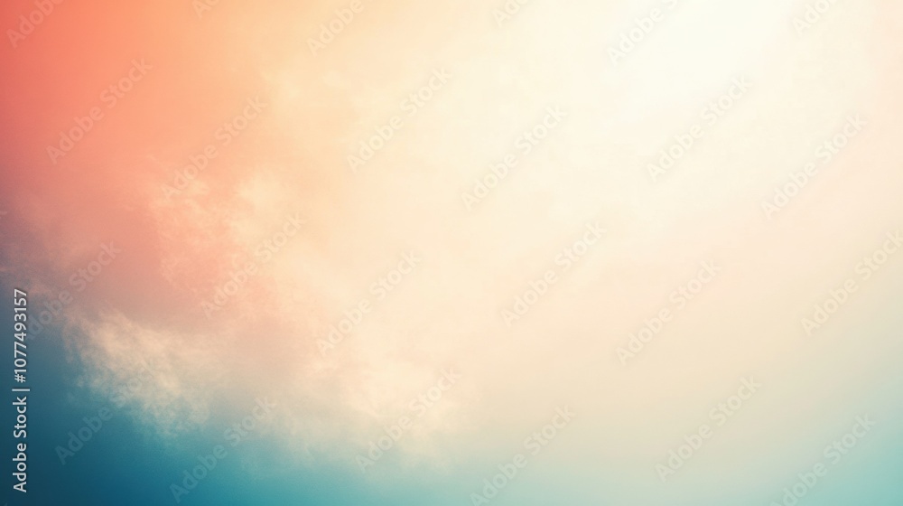 Fototapete Soft colors blend seamlessly, creating an abstract minimalist atmosphere that evokes tranquility and calmness during dawn. Generative AI