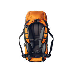 Orange Hiking Backpack with Padded Straps and Buckles