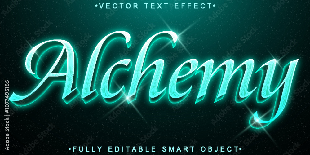 Poster alchemy vector fully editable smart object text effect